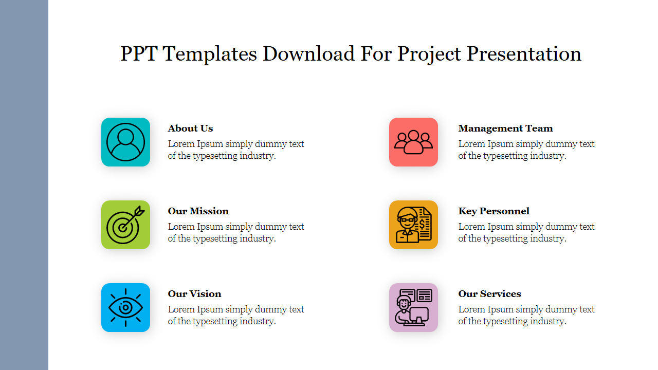 Free - Simple PPT Templates Download For Project Presentation